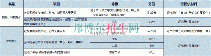 加分項目及規則