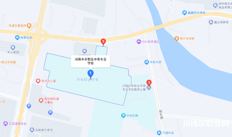 中牟縣職業中等專業學校地址，乘車路線